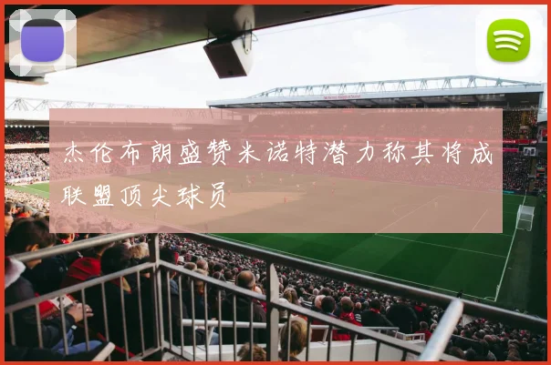 杰伦布朗盛赞米诺特潜力称其将成联盟顶尖球员